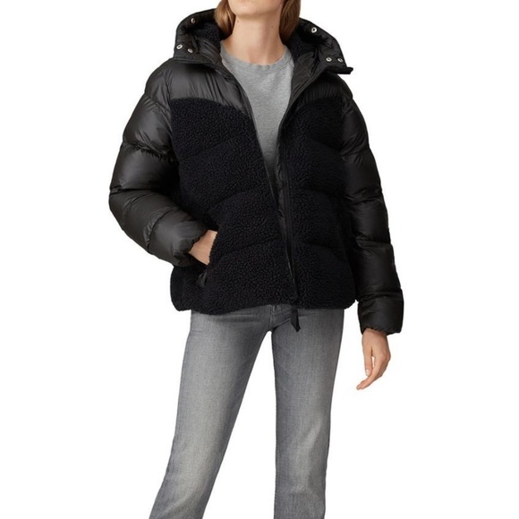 Hunter Jackets & Blazers - Hunter Hero Hybrid Puffer Fleece Coat Jacket Hooded Zip Front Womens Black